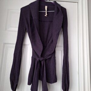Lululemon Purple Wrap Cardigan with Belt